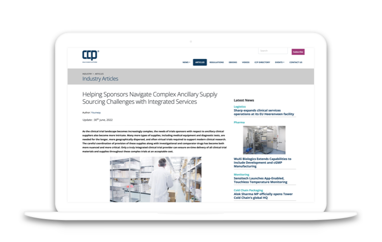 Helping Sponsors Navigate Complex Ancillary Supply Sourcing Challenges with Integrated Services