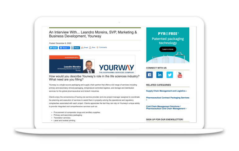 An Interview With... Leandro Moreira, SVP, Marketing & Business Development, Yourway